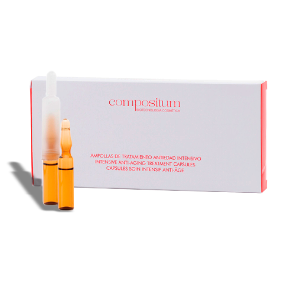 ampollas de tratamiento intensivo para la rosacea y el acne de los productos de belleza natural compositum