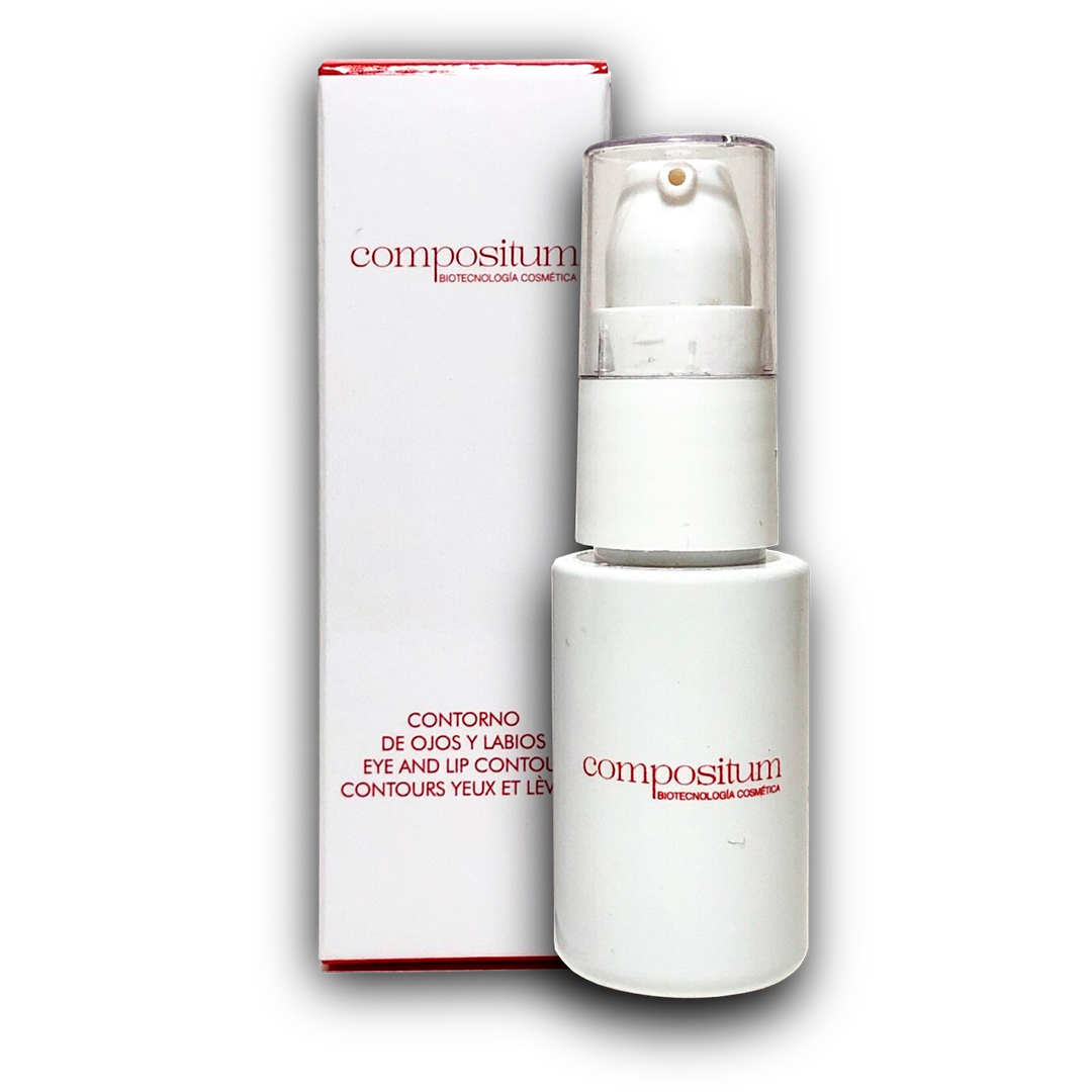 contorno de ojos y labios de la marca de productos de belleza natural compositum